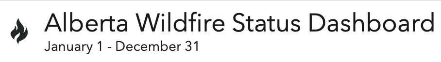 Alberta Wildfire Status Dashboard